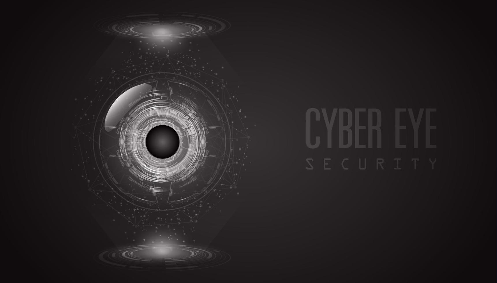 Modern Cybersecurity Technology Background with Eye vector