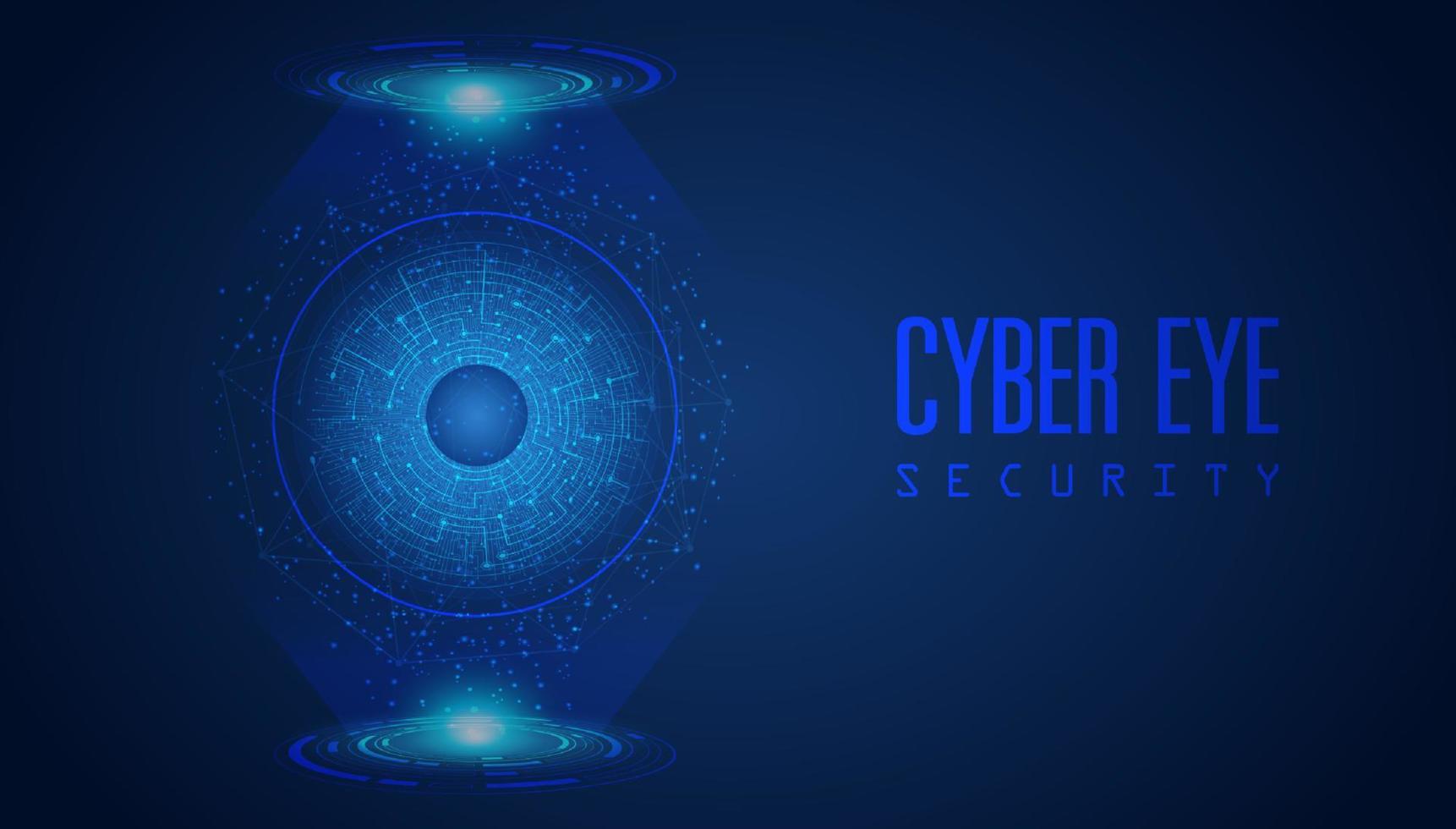 Modern Cybersecurity Technology Background with Eye vector