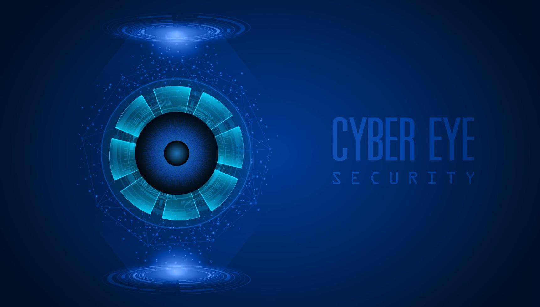 Modern Cybersecurity Technology Background with Eye vector