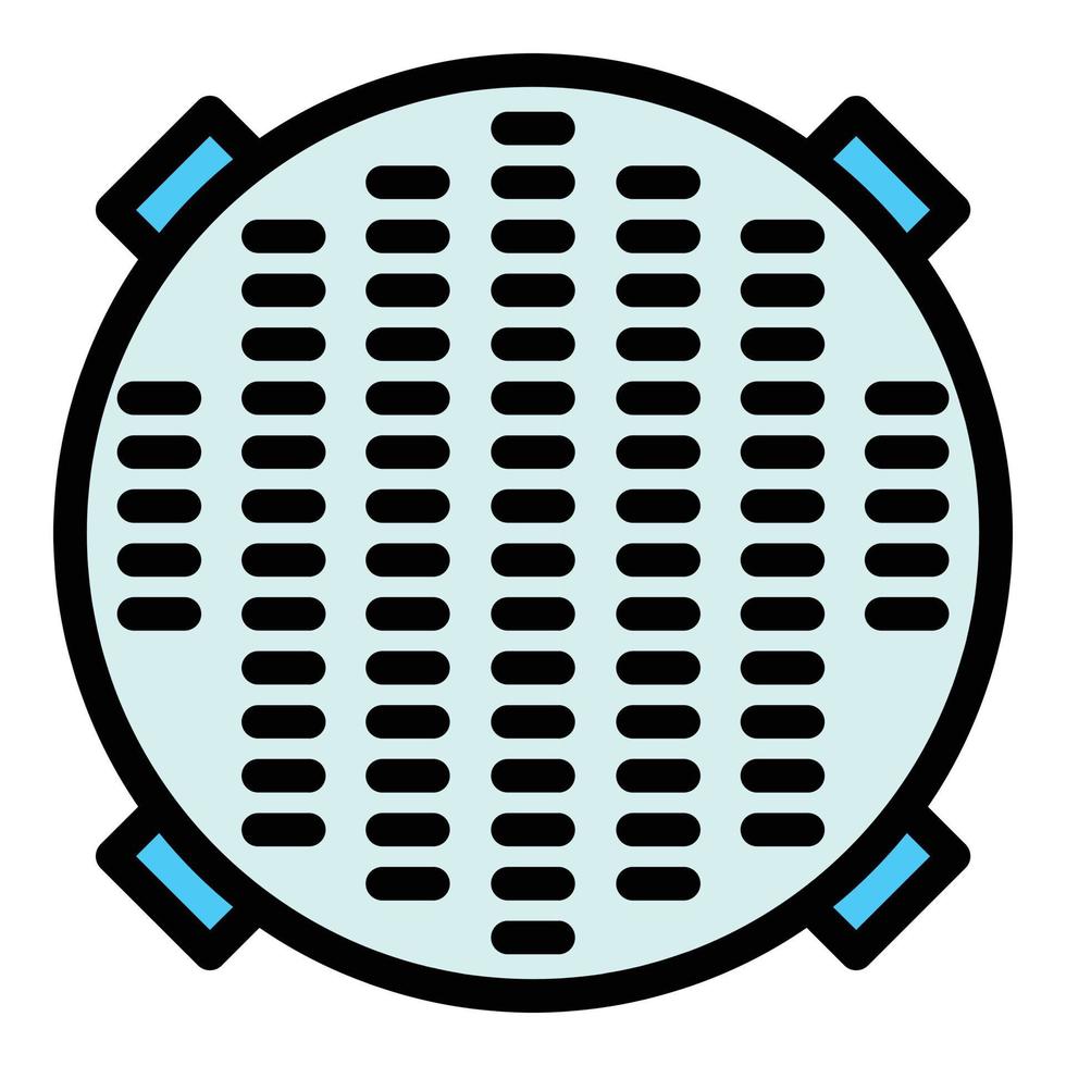 Toilet manhole icon color outline vector