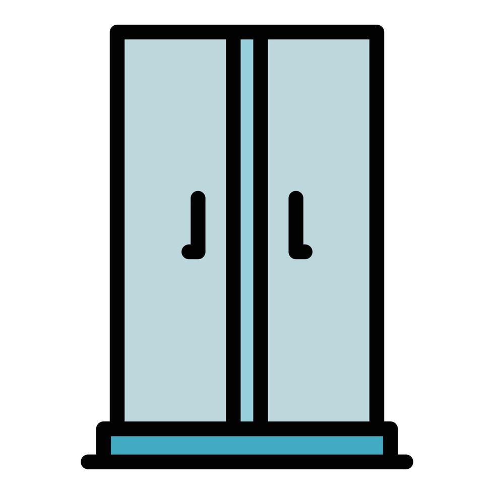 New shower stall icon color outline vector