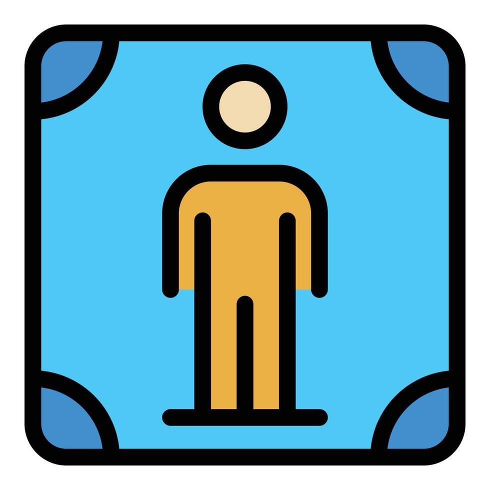 Man toilet sign icon color outline vector