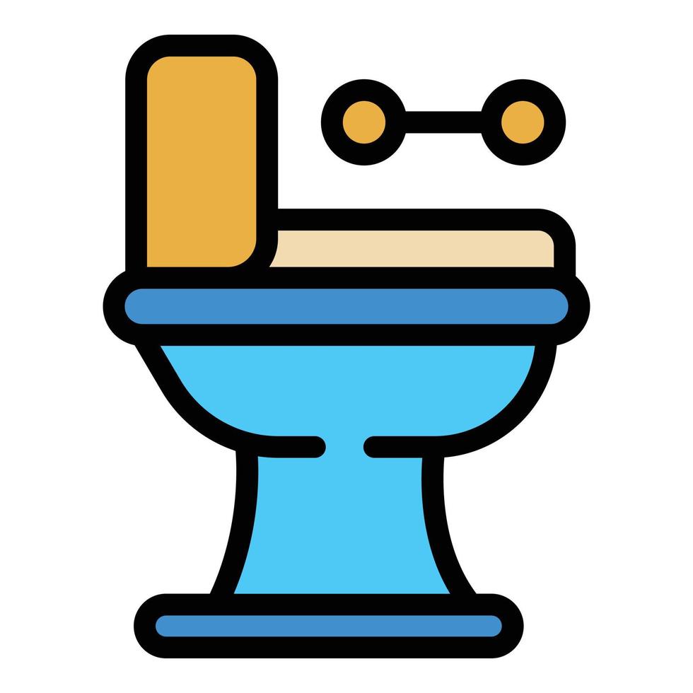 Wc toilet icon color outline vector