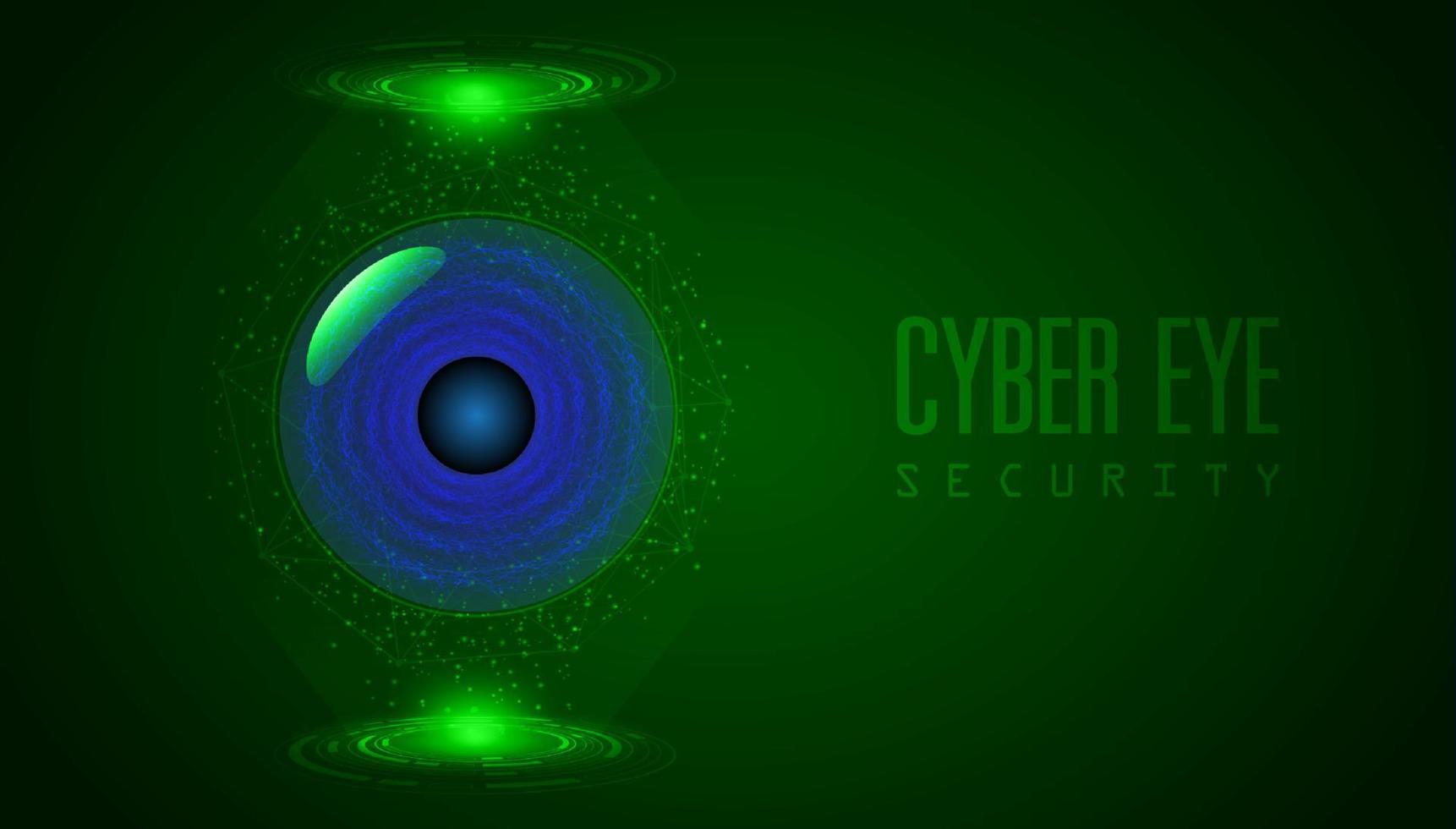 fondo de tecnología de ciberseguridad moderna con ojo vector