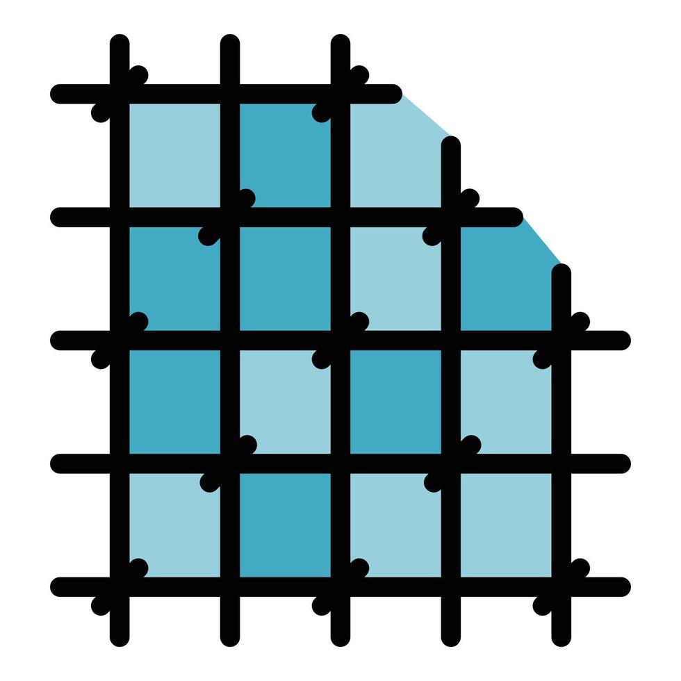 Prison bars icon color outline vector