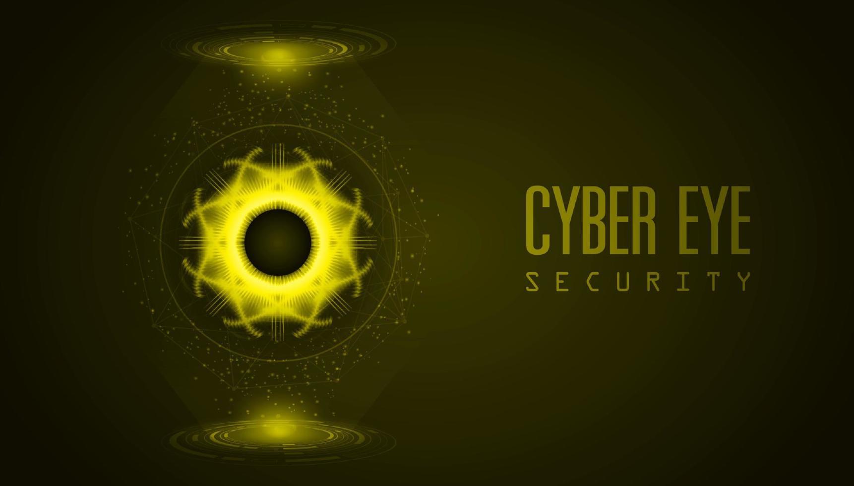 Modern Cybersecurity Technology Background with Eye vector