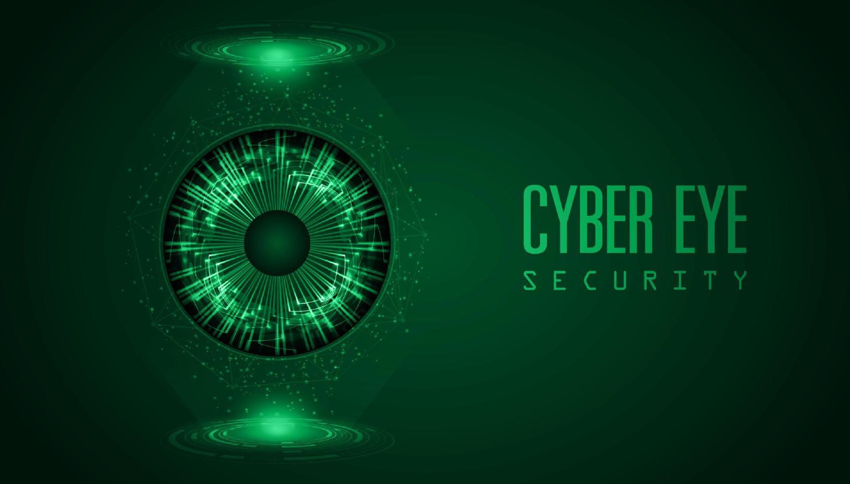 Modern Cybersecurity Technology Background with Eye vector