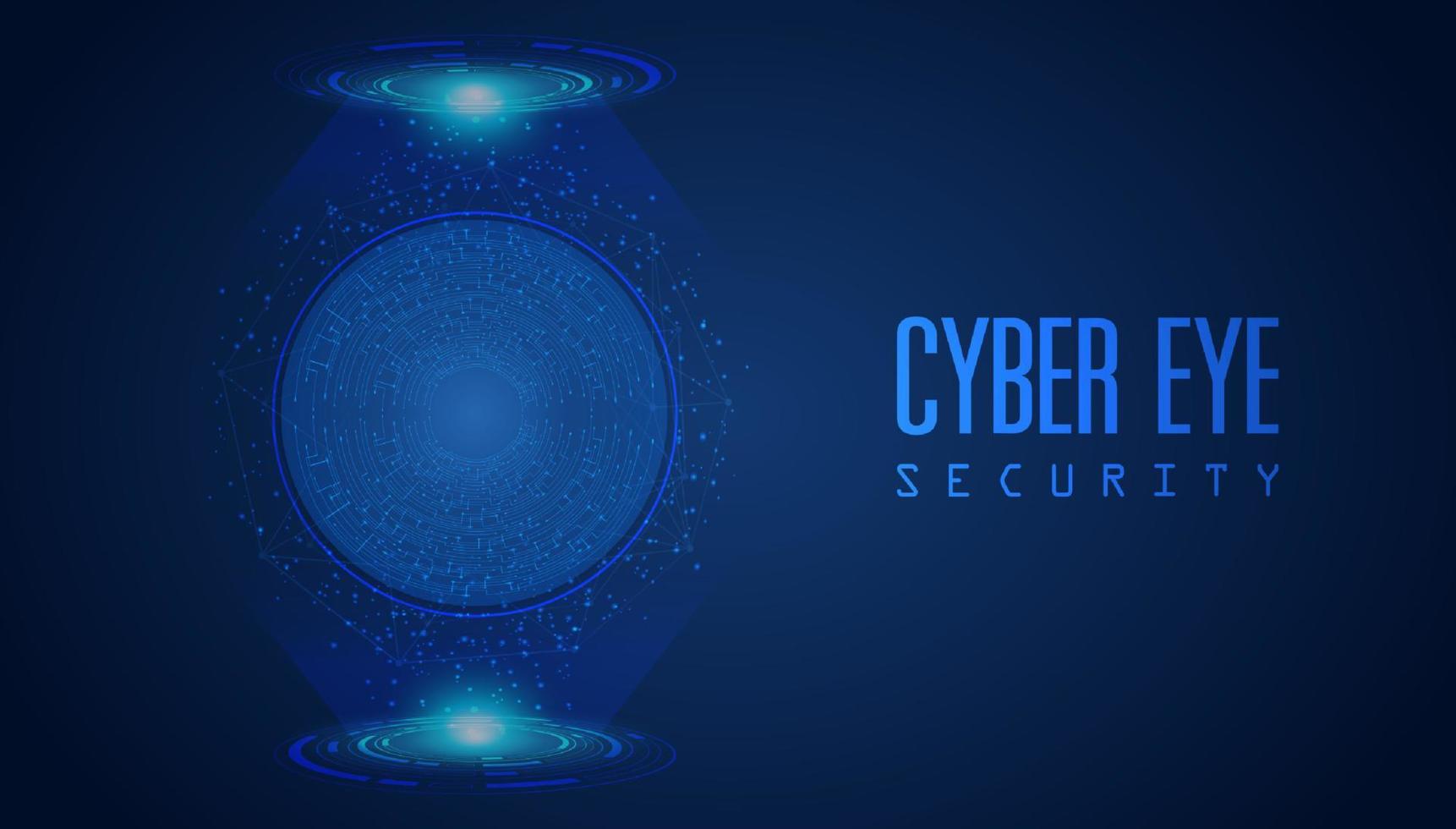 Modern Cybersecurity Technology Background with Eye vector