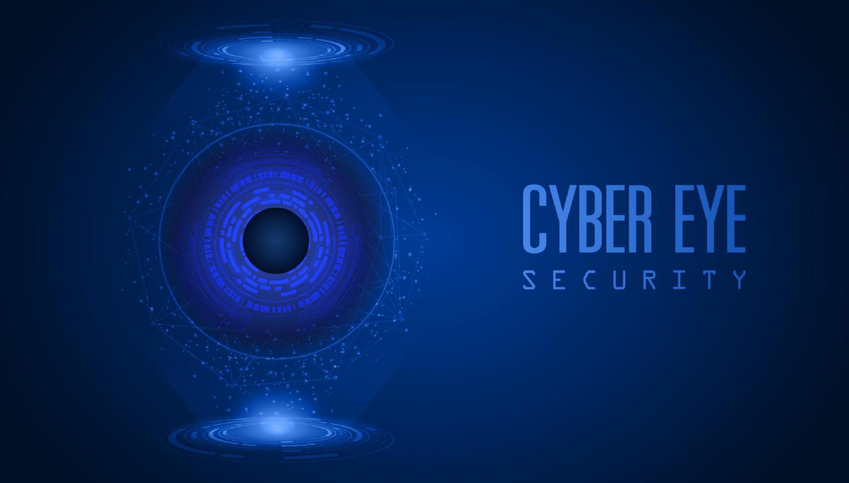 Modern Cybersecurity Technology Background with Eye vector