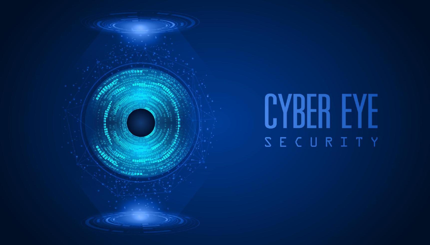 Modern Cybersecurity Technology Background with Eye vector