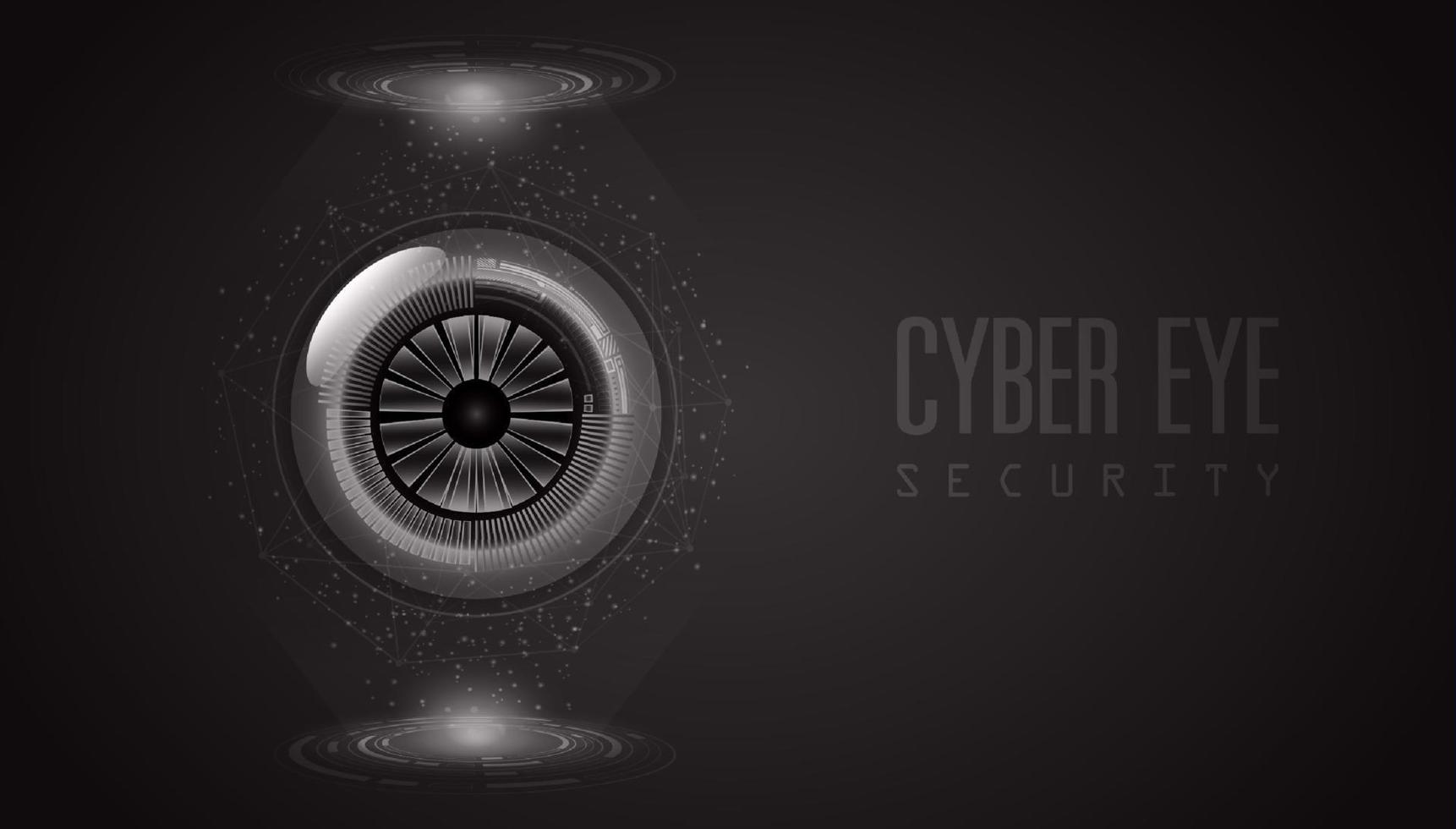 Modern Cybersecurity Technology Background with Eye vector