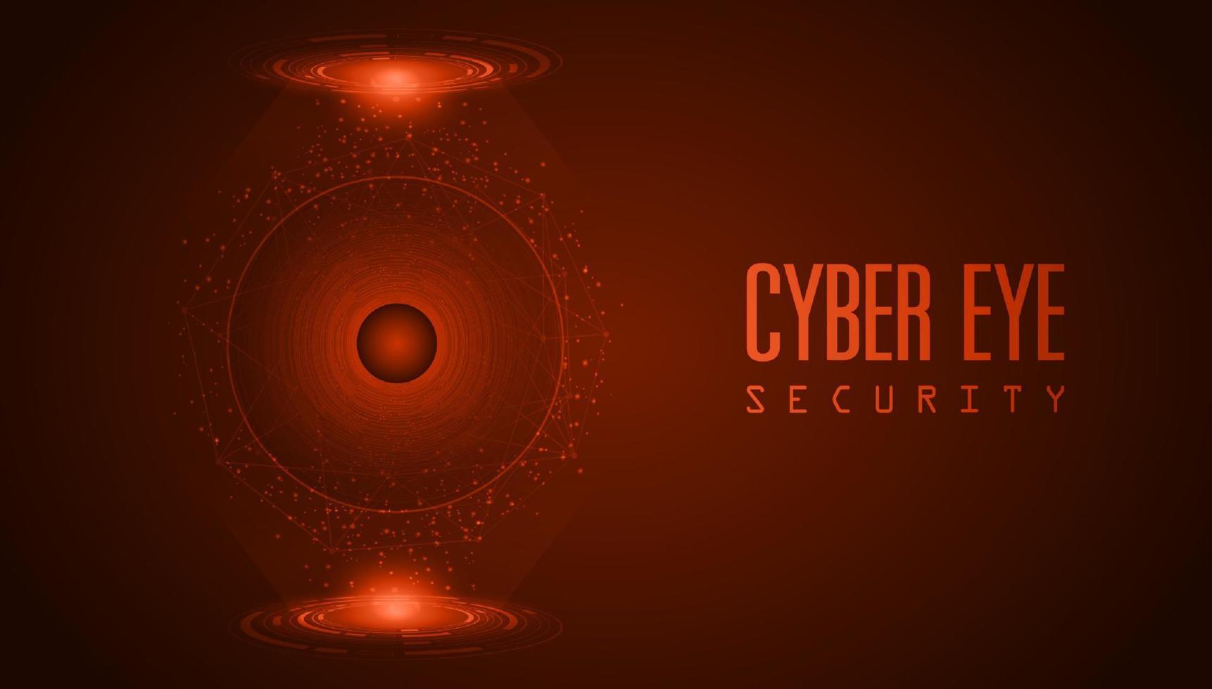 Modern Cybersecurity Technology Background with Eye vector