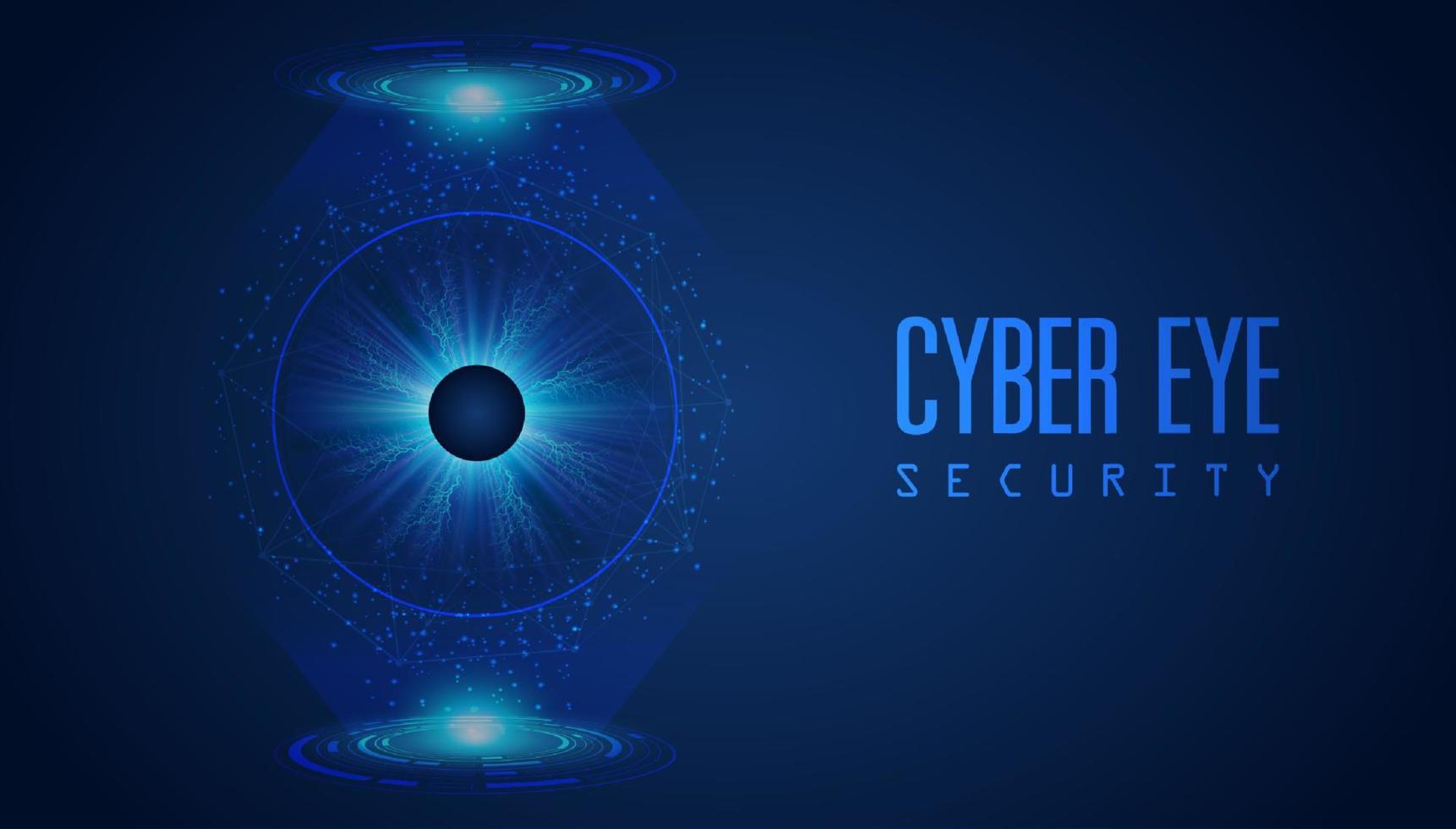 Modern Cybersecurity Technology Background with Eye vector