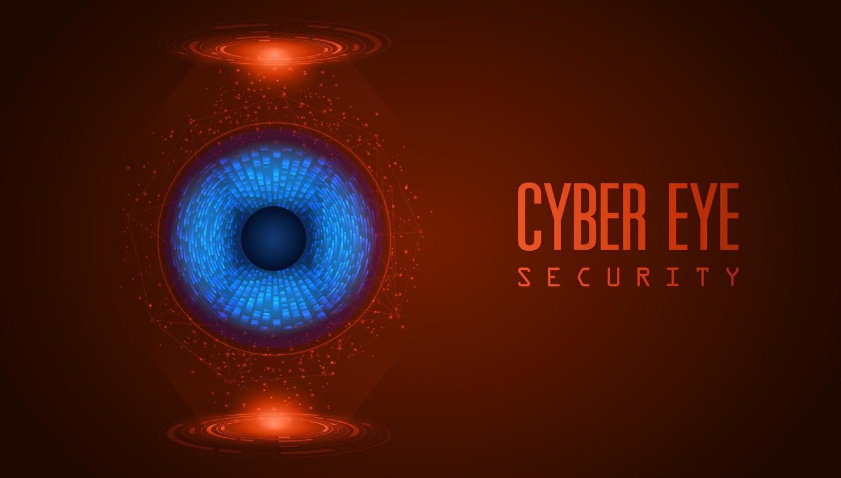 Modern Cybersecurity Technology Background with Eye vector