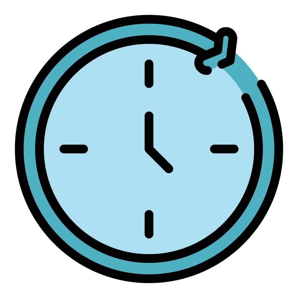 Working time icon color outline vector