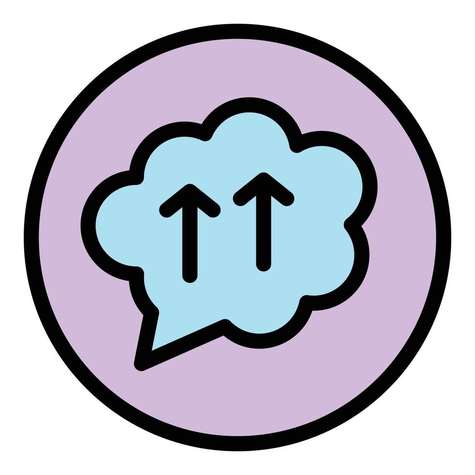 Repost cloud icon color outline vector