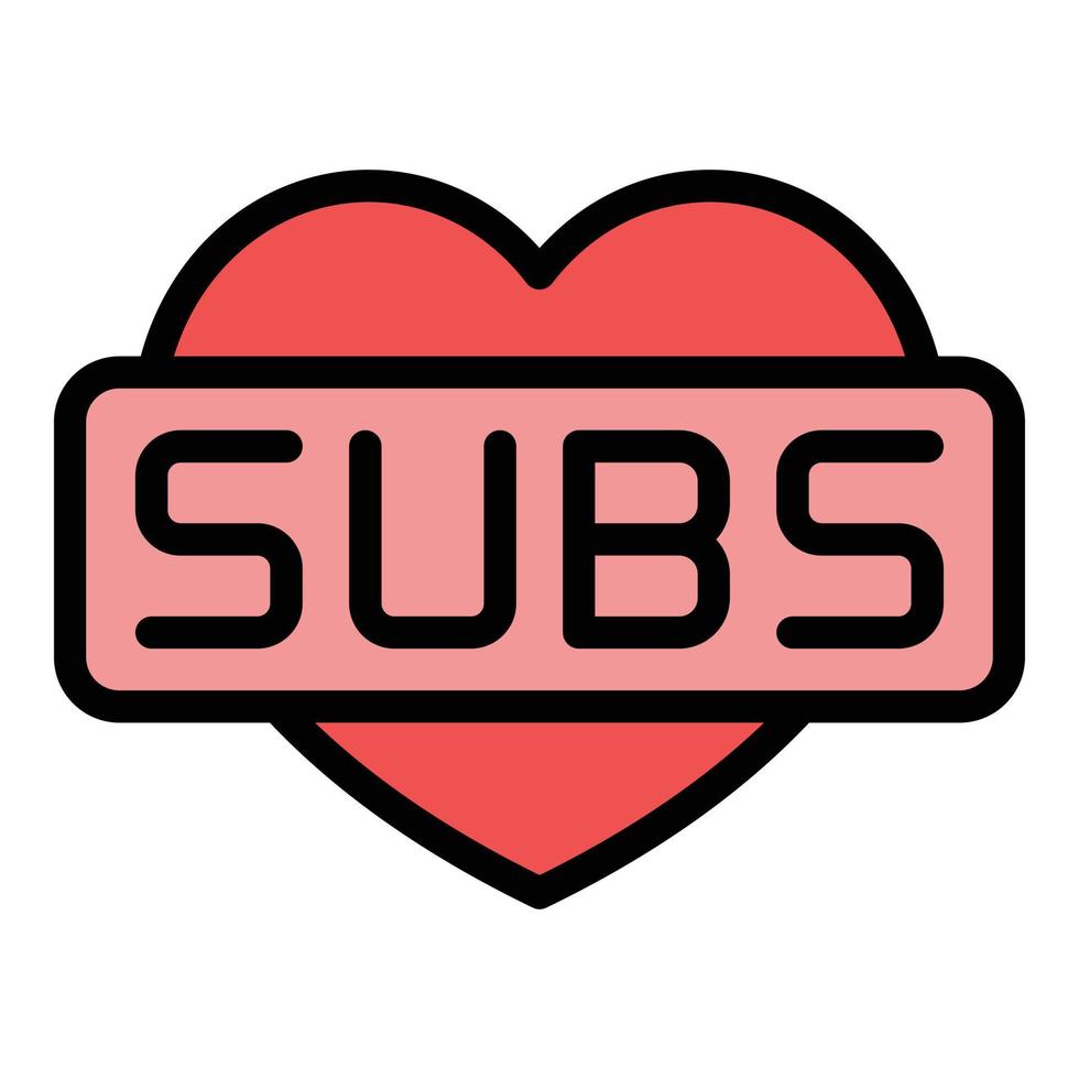 Favourite subscribe icon color outline vector