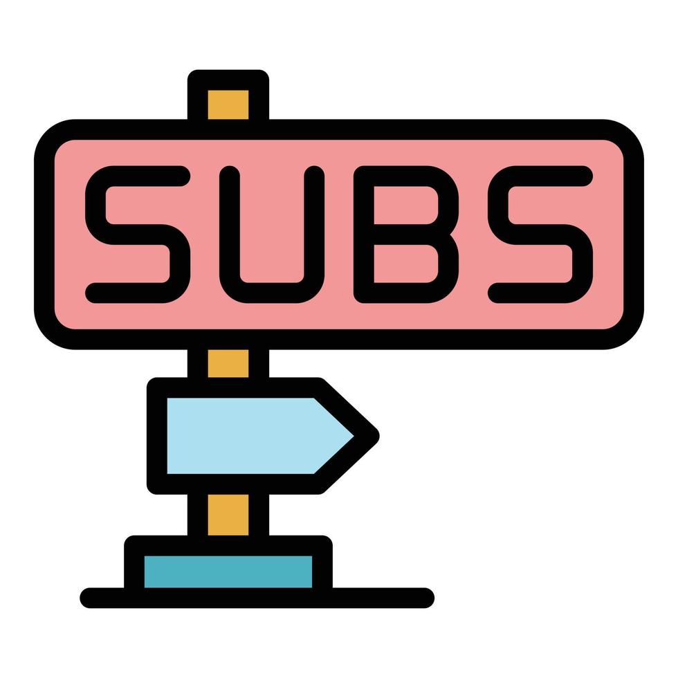 Subscribe indicator icon color outline vector