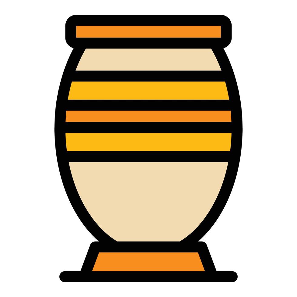 Greek pottery icon color outline vector