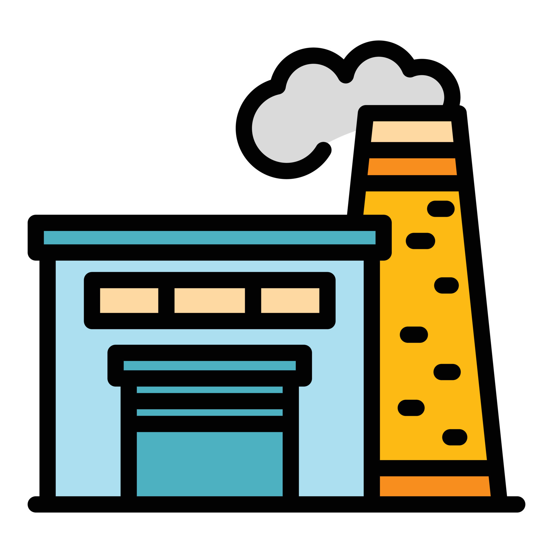 Coffee factory icon color outline vector 19191128 Vector Art at Vecteezy