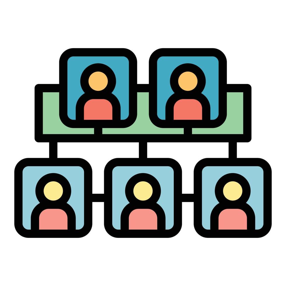 Clients segmentation icon color outline vector