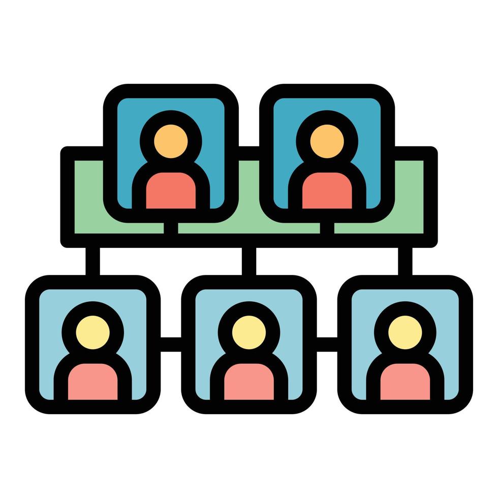 Clients segmentation icon color outline vector