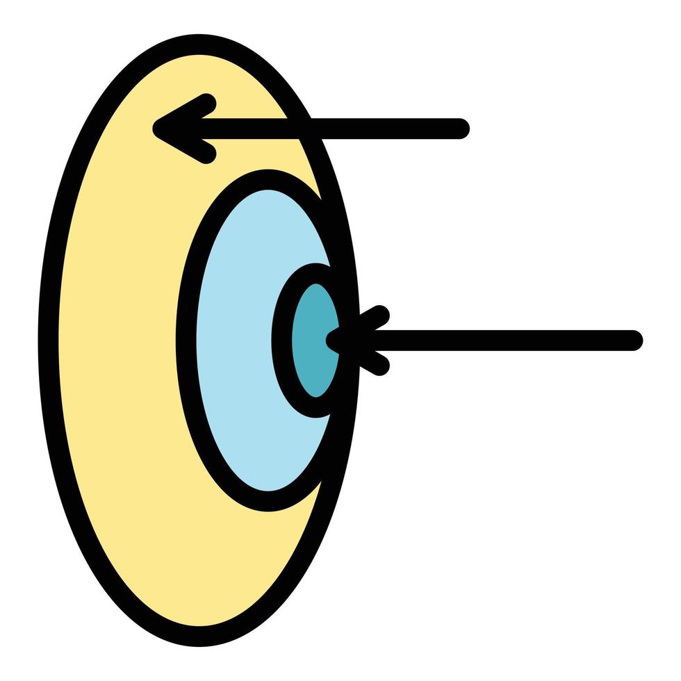 Vector de contorno de color de icono de audiencia objetivo relevante