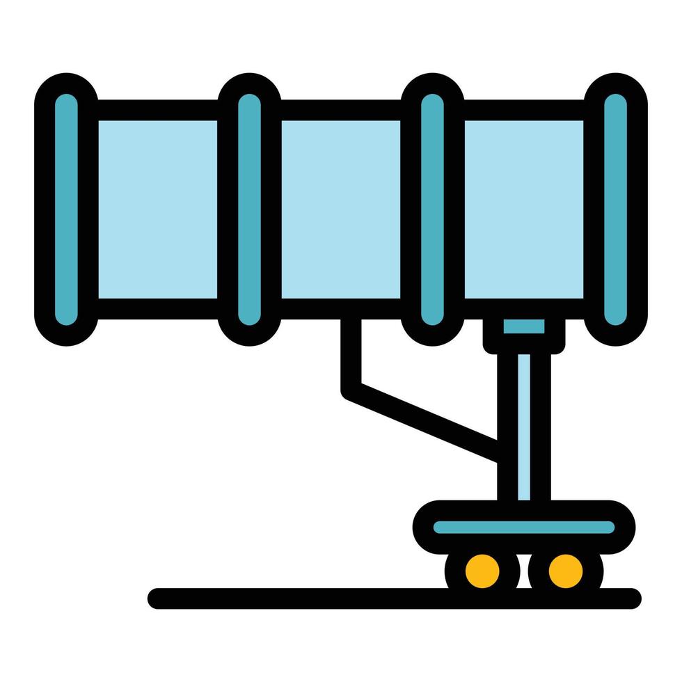 Passenger ladder icon color outline vector