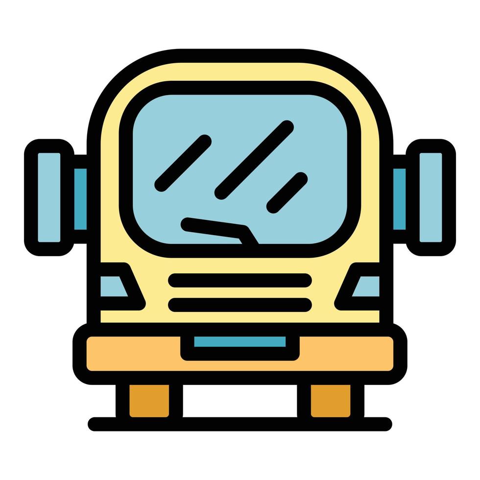 Airport bus icon color outline vector