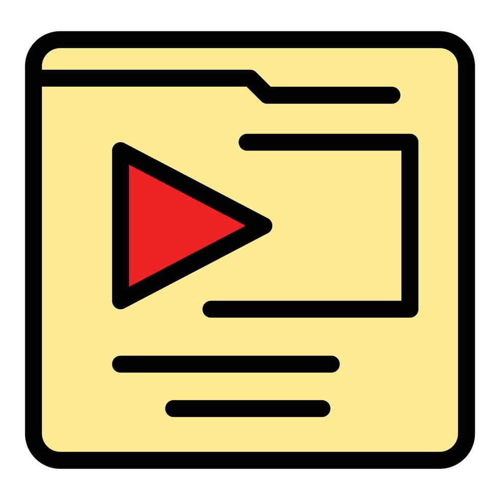 Video maker icon color outline vector