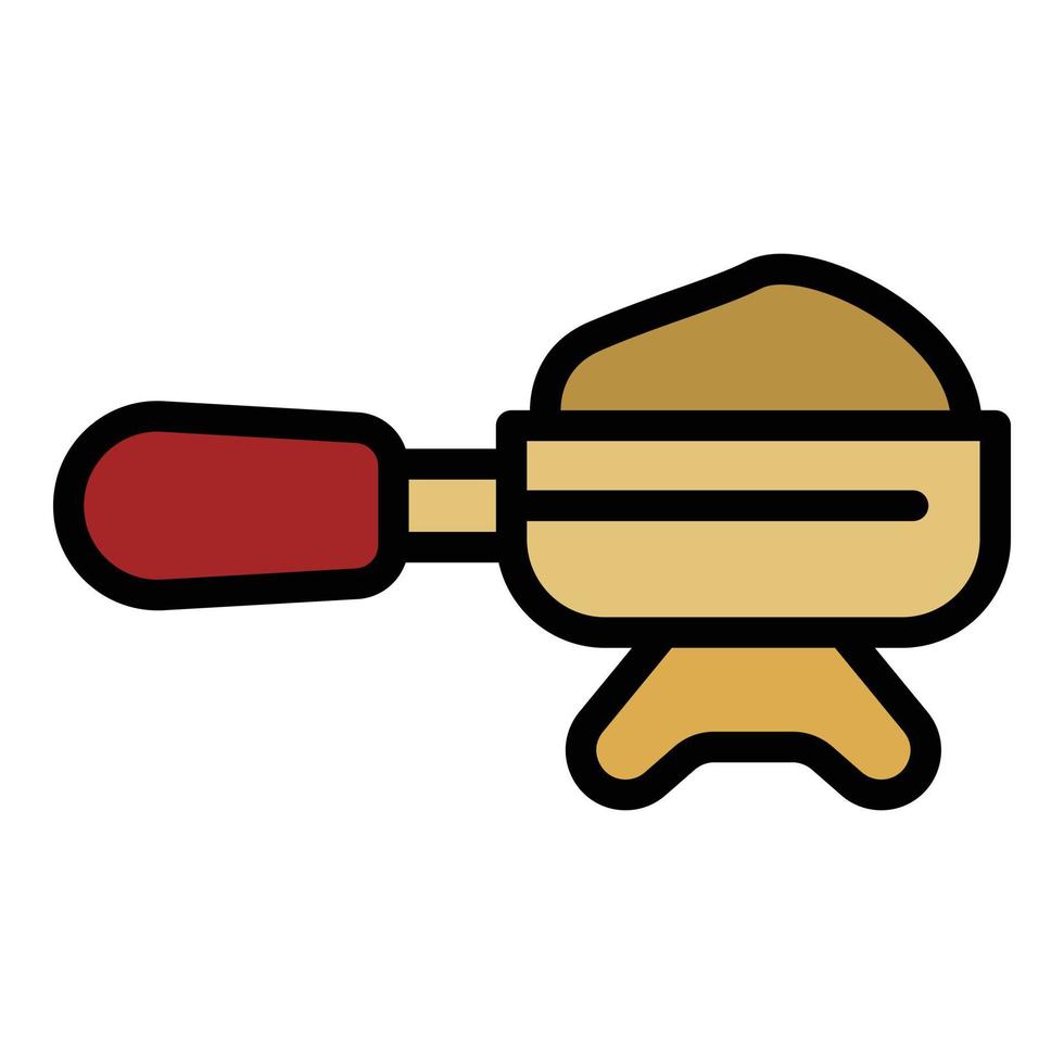 Coffee holder icon color outline vector