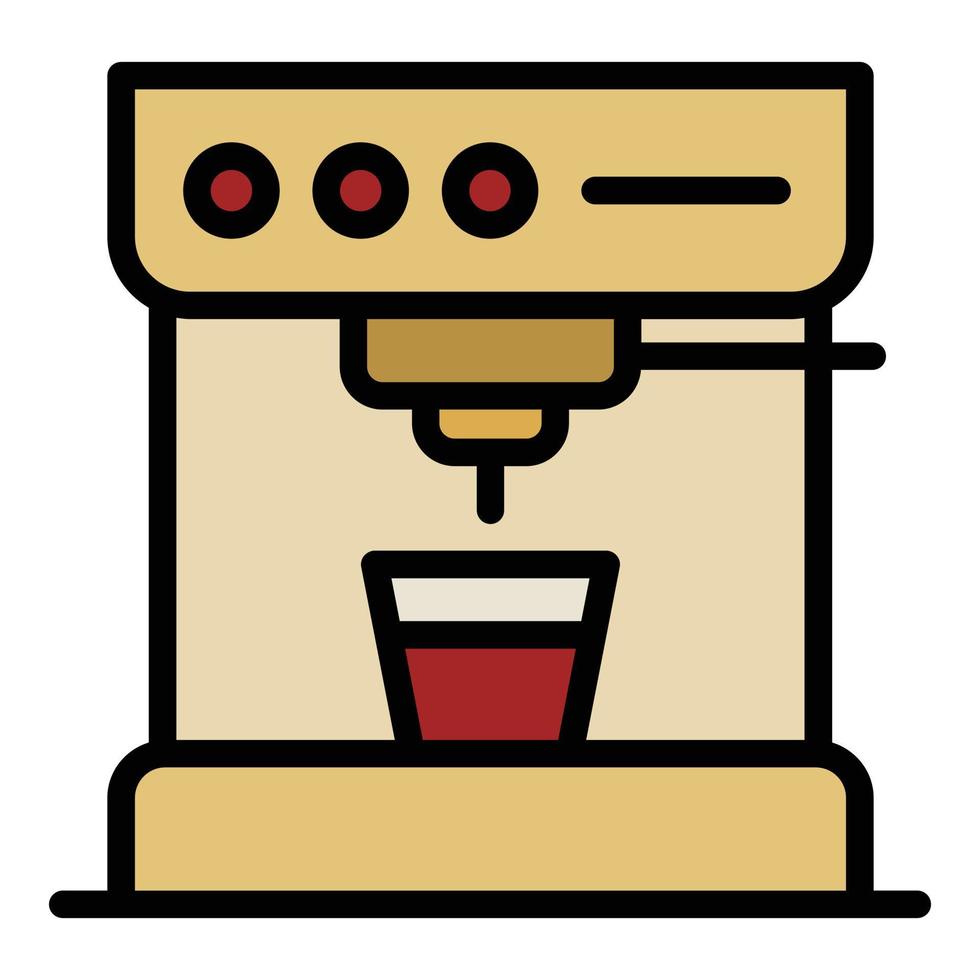 Standart coffee machine icon color outline vector