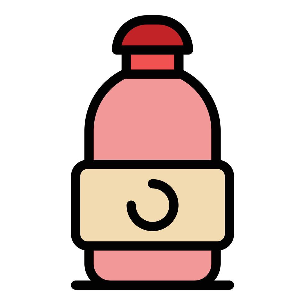 Shampoo bottle icon color outline vector