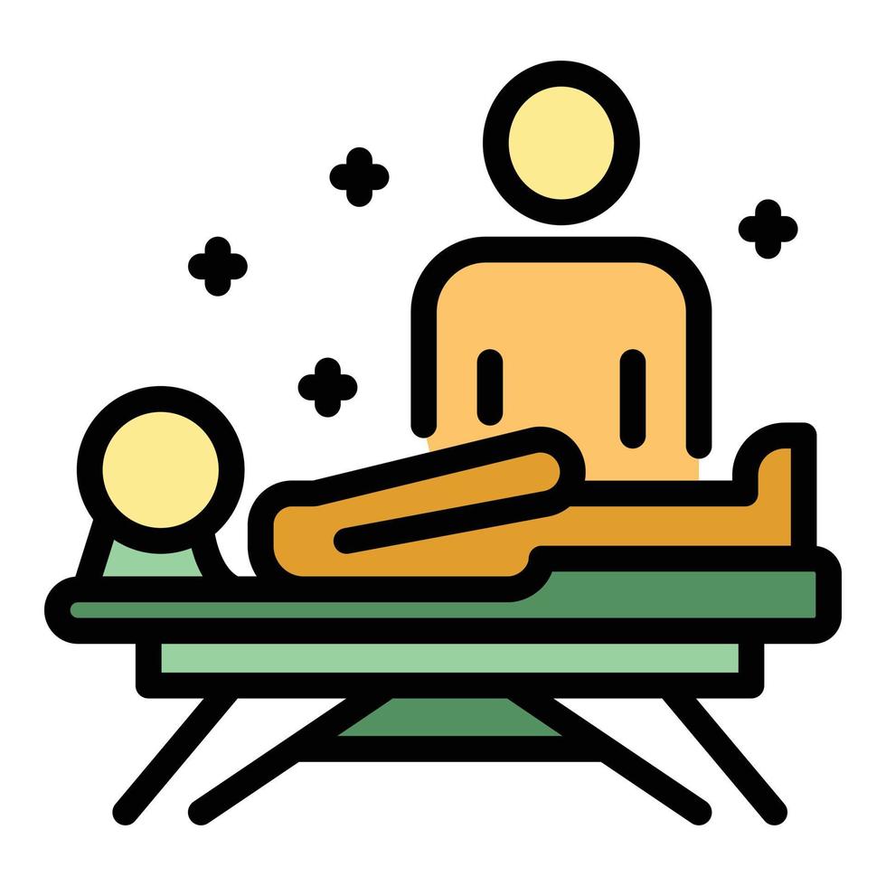 Chiropractor icon color outline vector