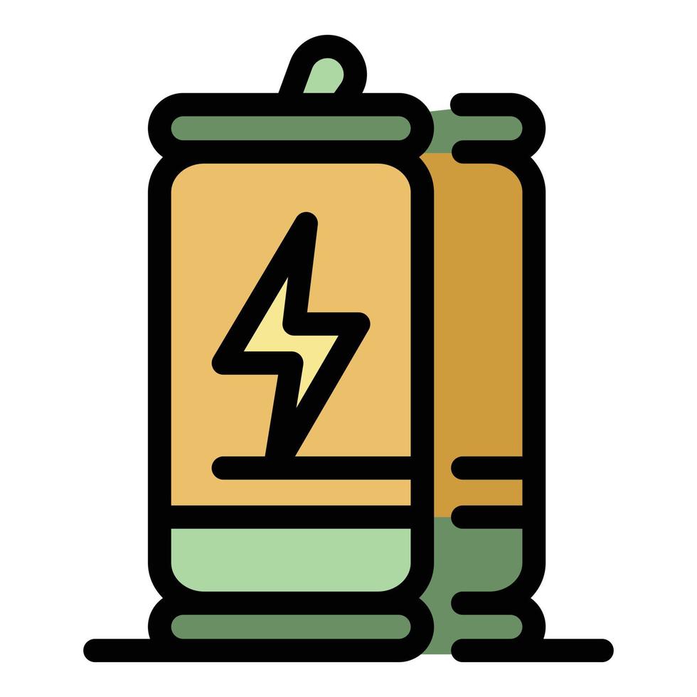 Boost energy drink icon color outline vector