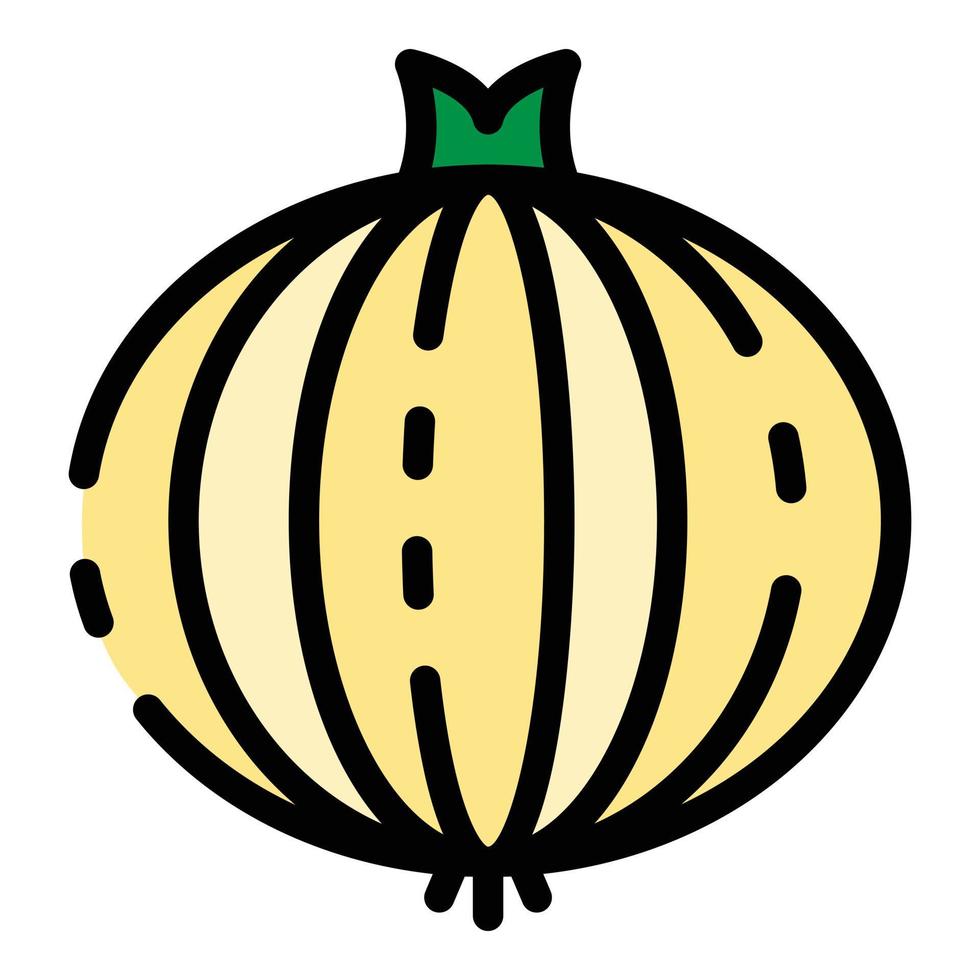 Onion icon color outline vector