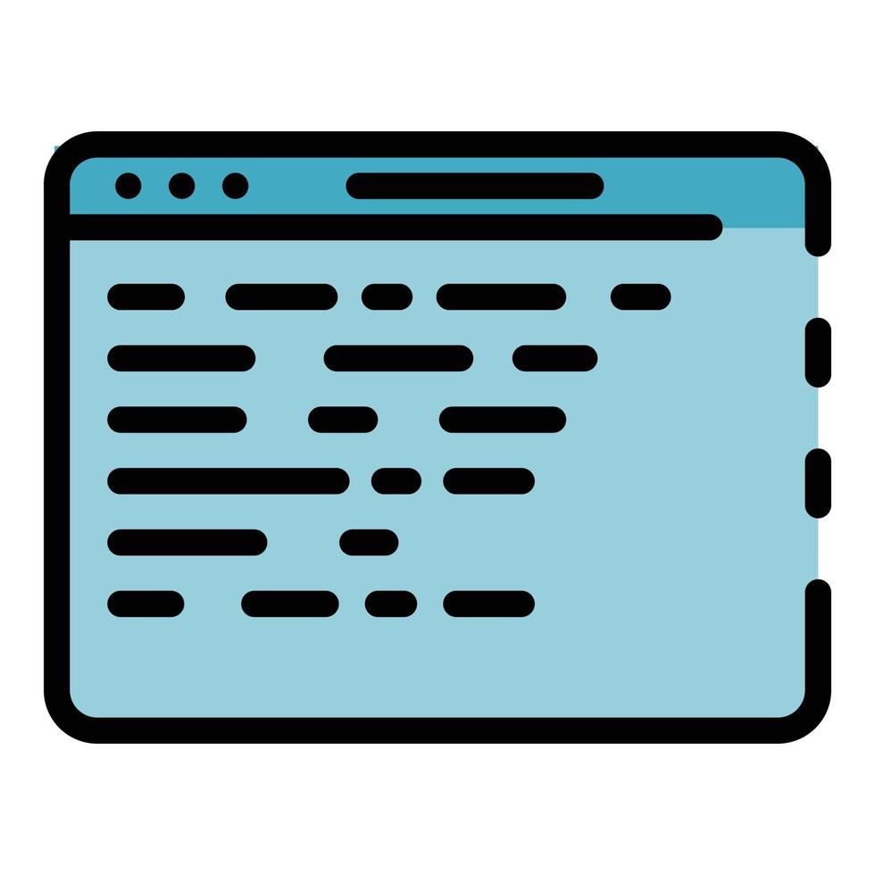 Application code icon color outline vector 19191874 Vector Art at Vecteezy