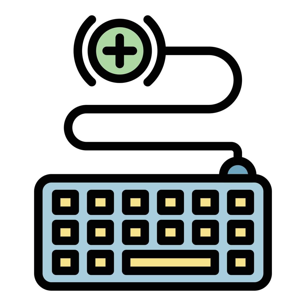 Keyboard prevention icon color outline vector