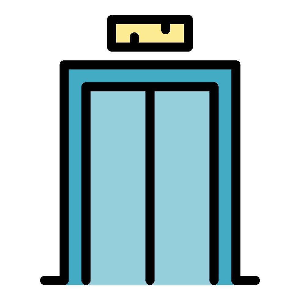 Spare elevator icon color outline vector