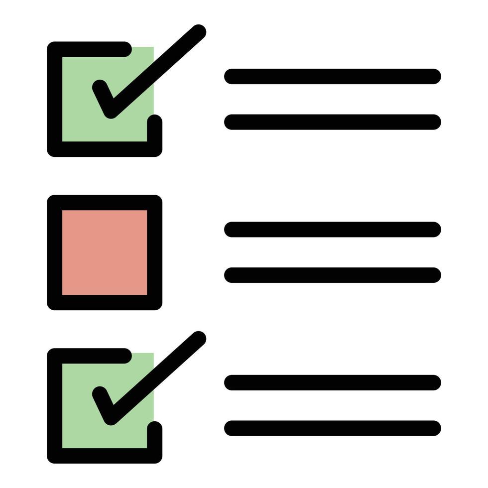 Checklist icon color outline vector 19192090 Vector Art at Vecteezy