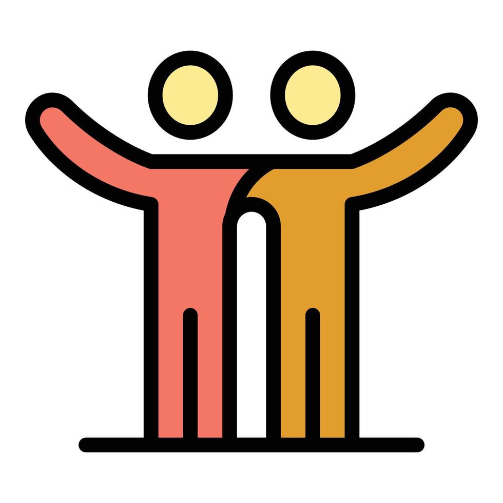 Brotherhood icon color outline vector