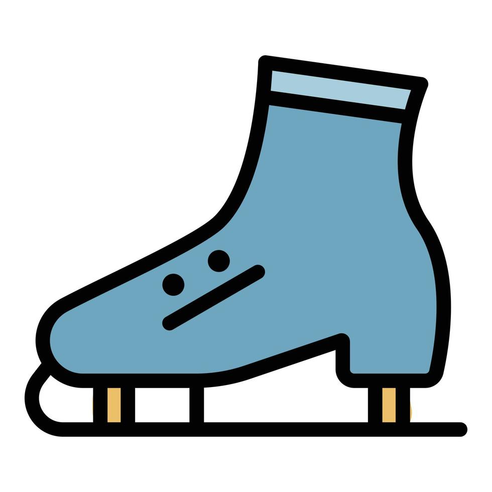 Skates icon color outline vector