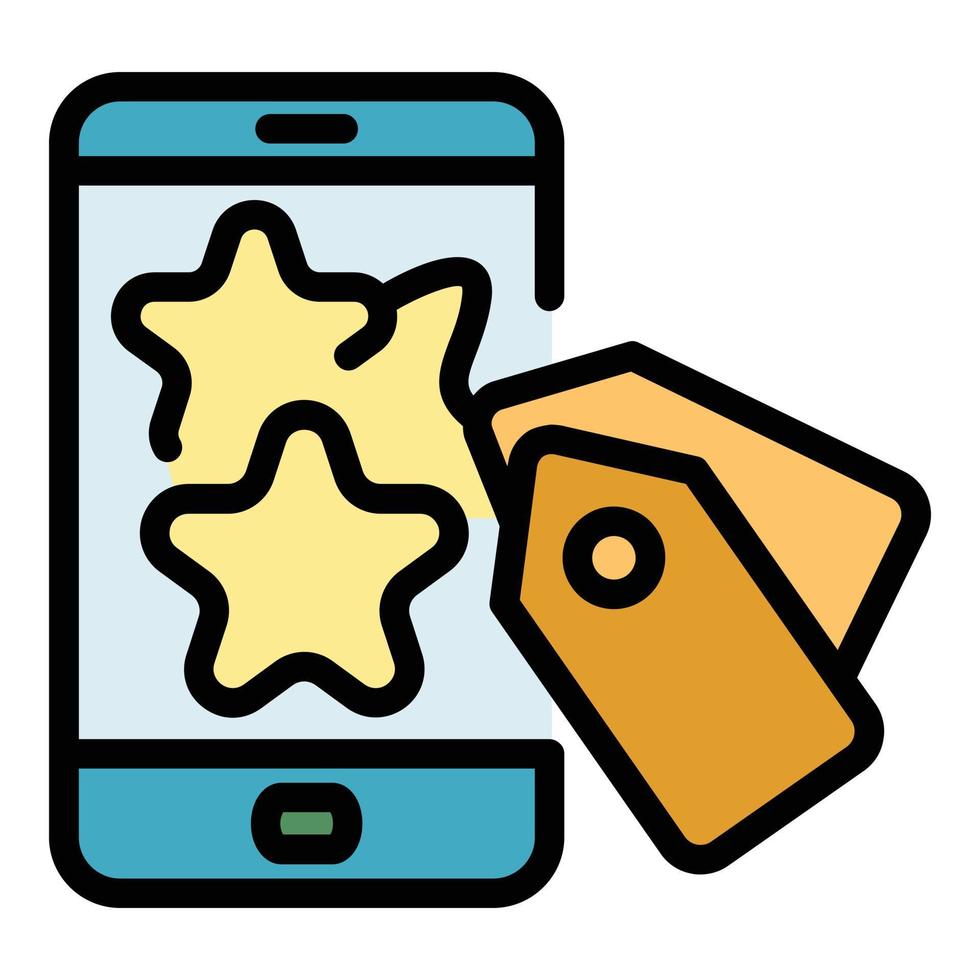 Smartphone campaign icon color outline vector