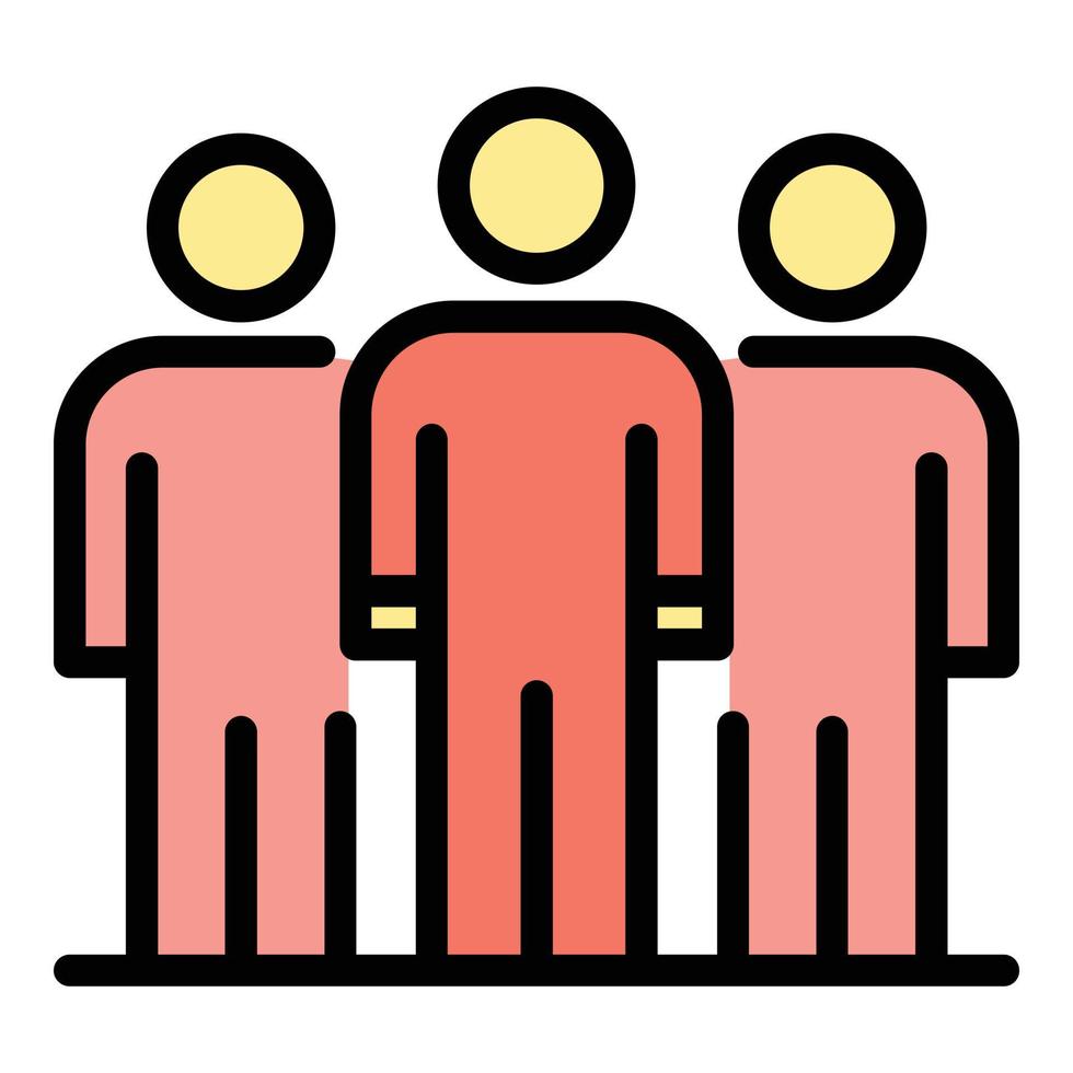 Campaign teamwork icon color outline vector