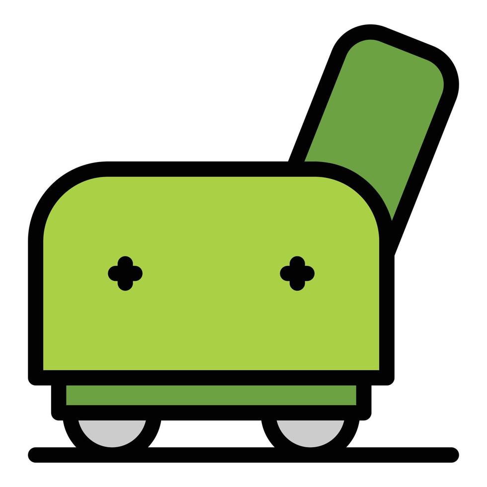 Armchair side icon color outline vector