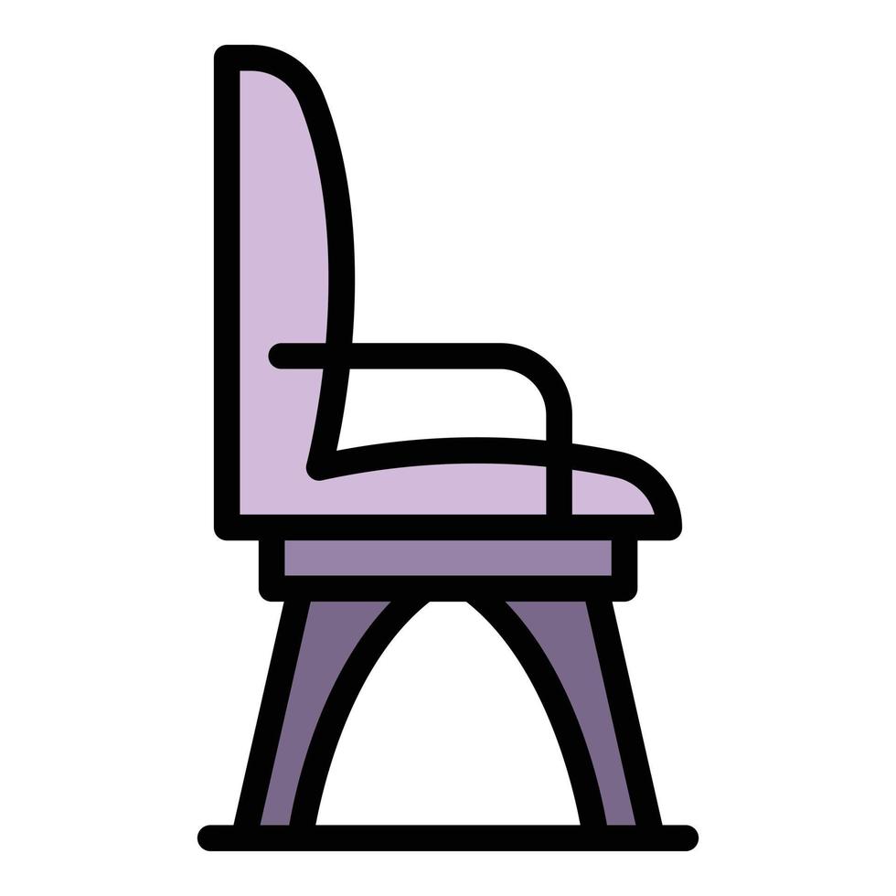 vector de contorno de color de icono de silla de oficina