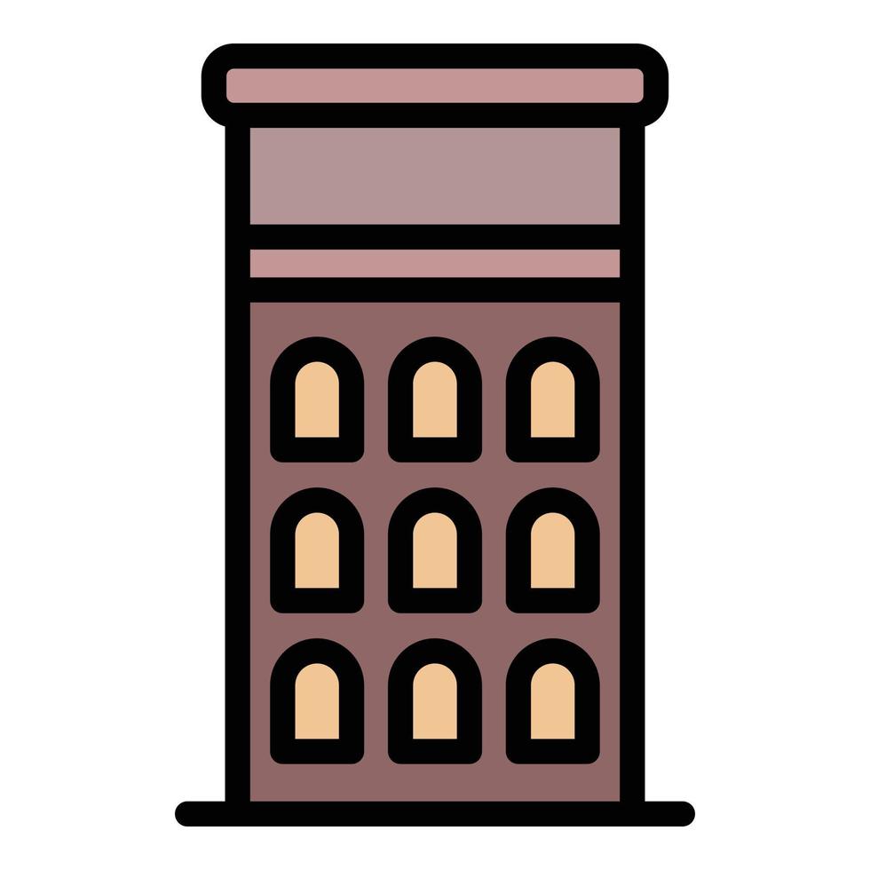 Riga building icon color outline vector