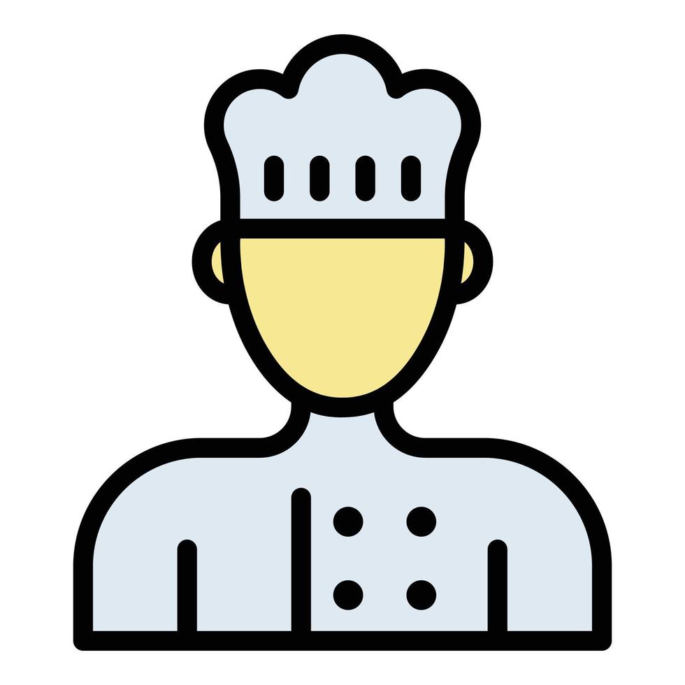 Cooking chef icon color outline vector