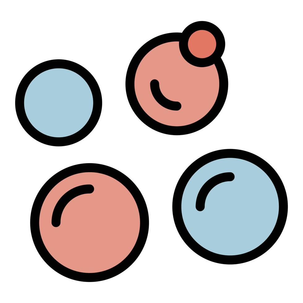Wash bubbles icon color outline vector