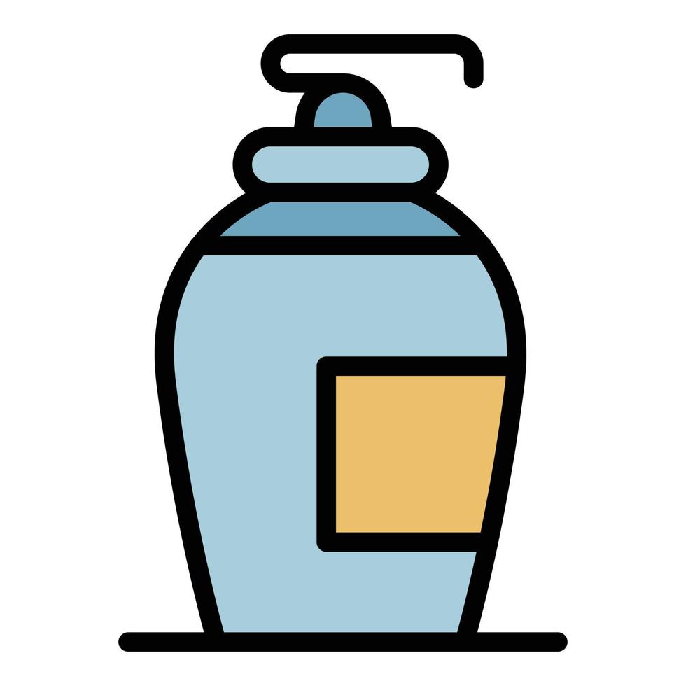 Dispenser soap icon color outline vector